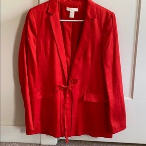 H&M Red Blazer, Size 8, New!